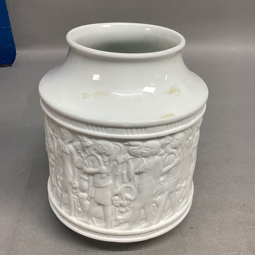 Porzellan KPM Bavaria Germany White Bisque Porcelain Flower Vase - 1970’s - Picture 4 of 10